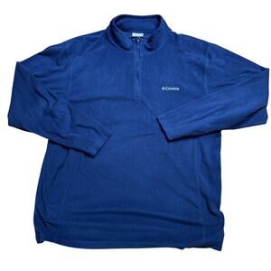 COLUMBIA SPORTSWEAR XXL 2XL BLUE NAVY SWEATER JACKET LIGHT HIKING HALF ZIP